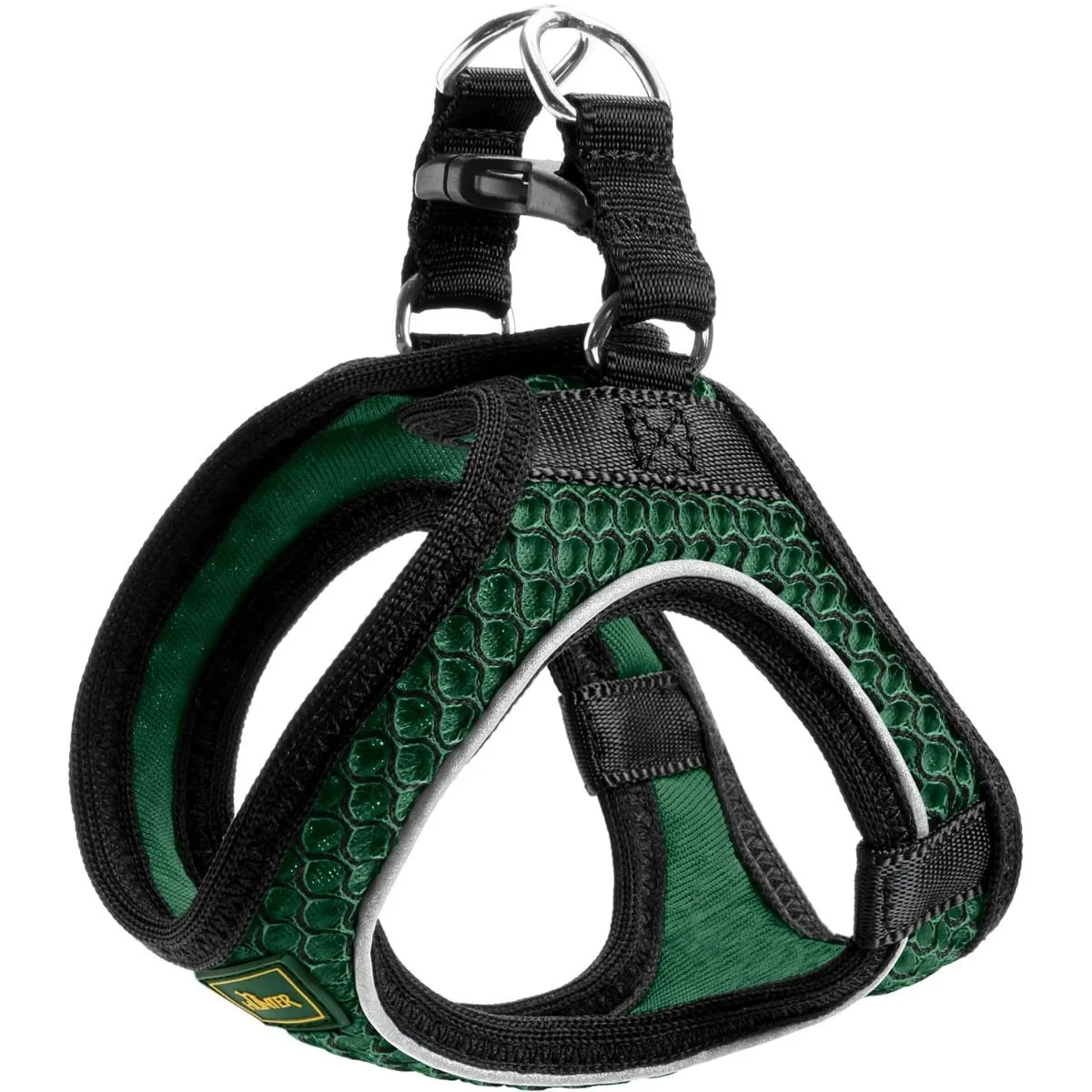Hunter NY Hilo Comfort hundesele XS-S Mørkegrøn just mave 40-46 cm - Fleksibel komfort til små hunde